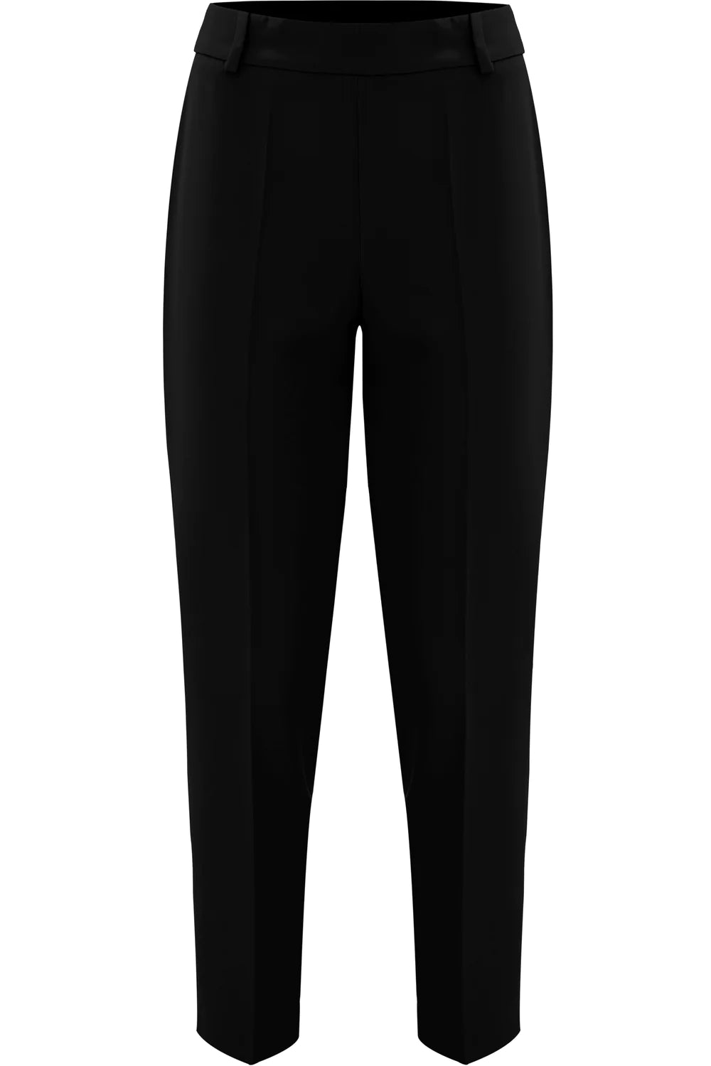 Pantalone Elegante con Pieghe / Nero - Ideal Moda