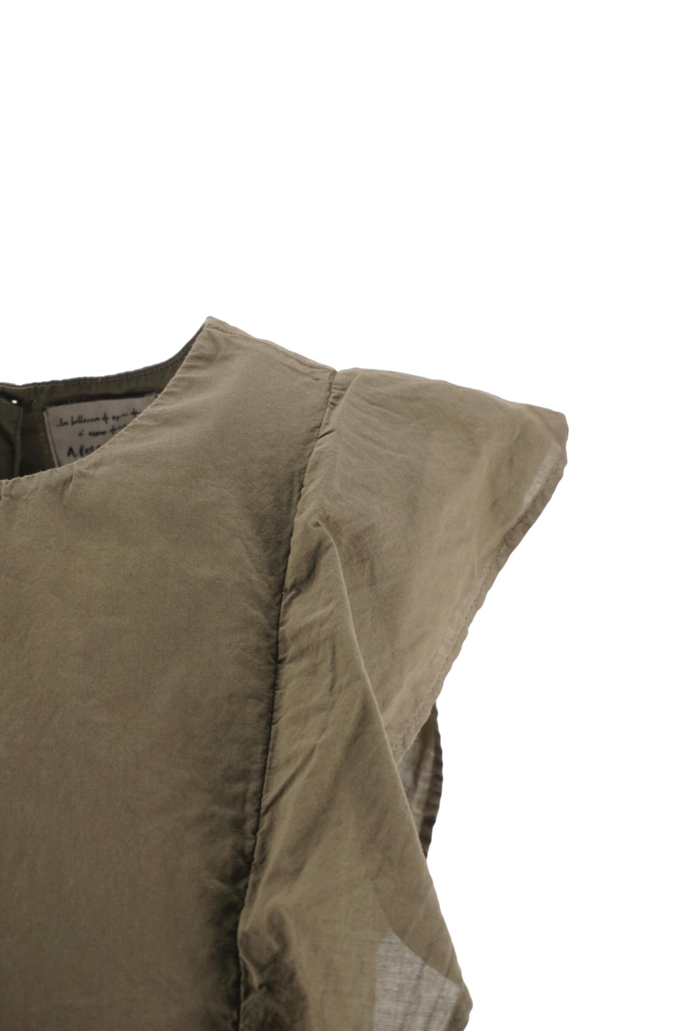Top Senza Maniche in Cotone / Verde - Ideal Moda
