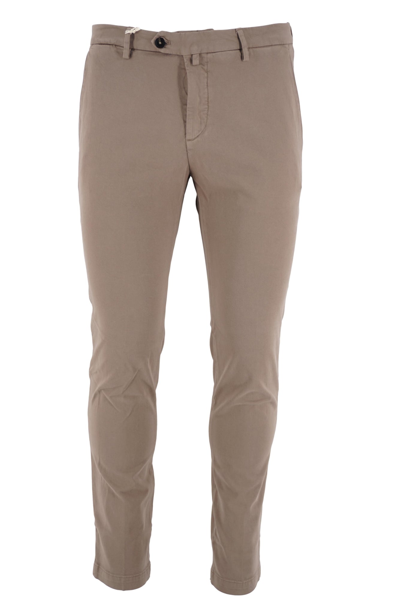 Pantalone Slim Fit in Cotone / Beige - Ideal Moda