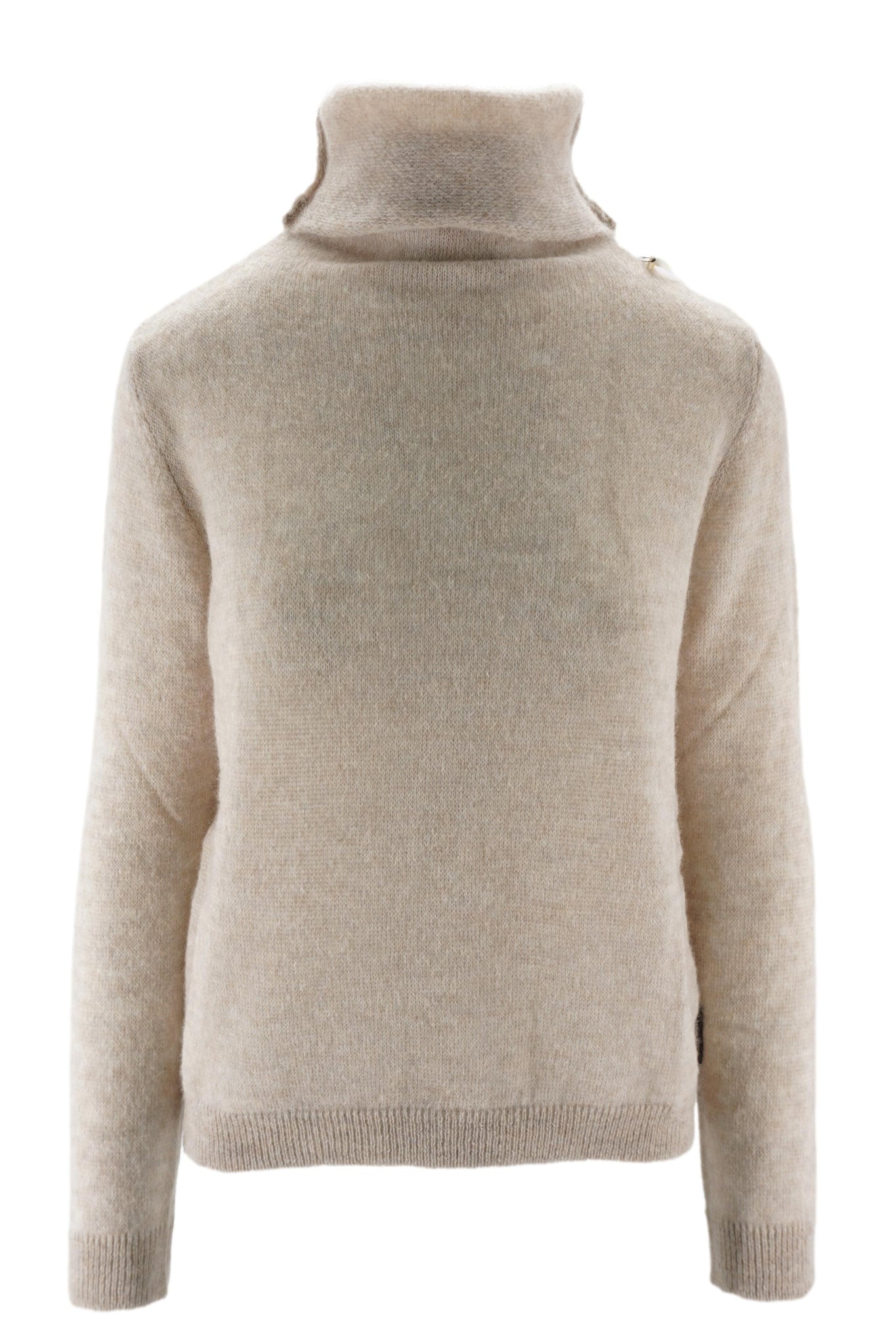 Maglia Dolcevita in Alpaca / Beige - Ideal Moda