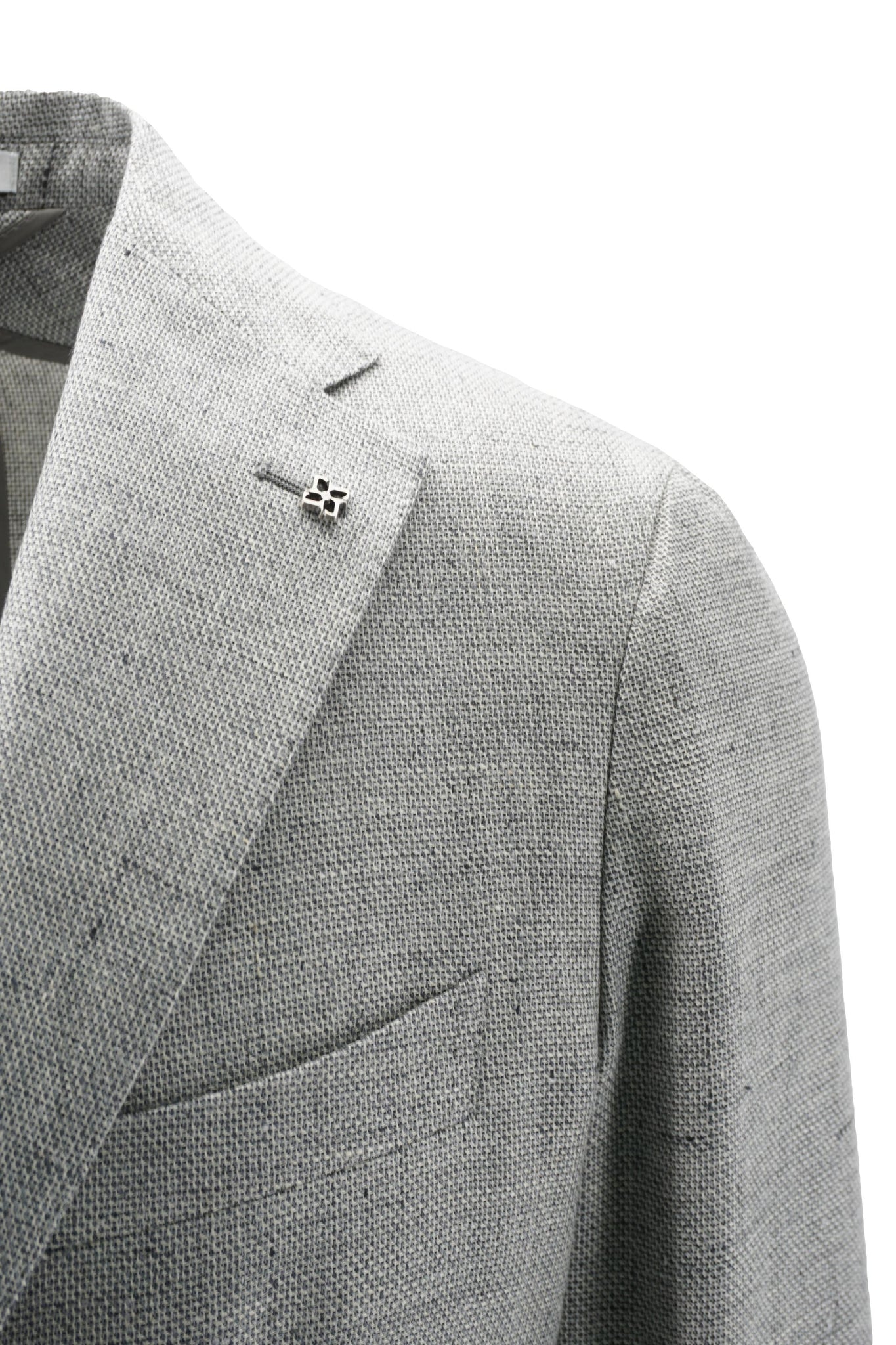Giacca in Lino e Cotone / Grigio - Ideal Moda