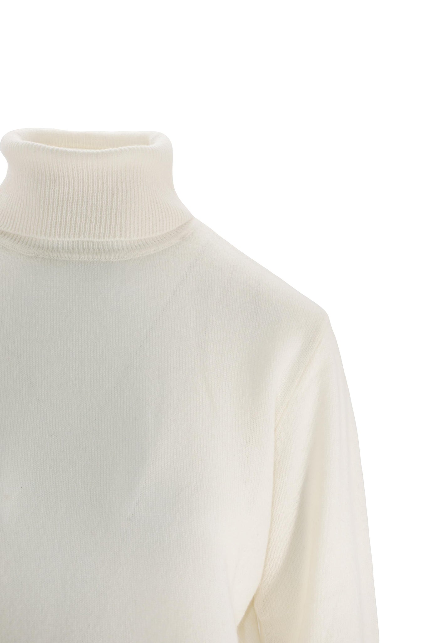 Maglia Dolcevita 100% Cashmere / Bianco - Ideal Moda