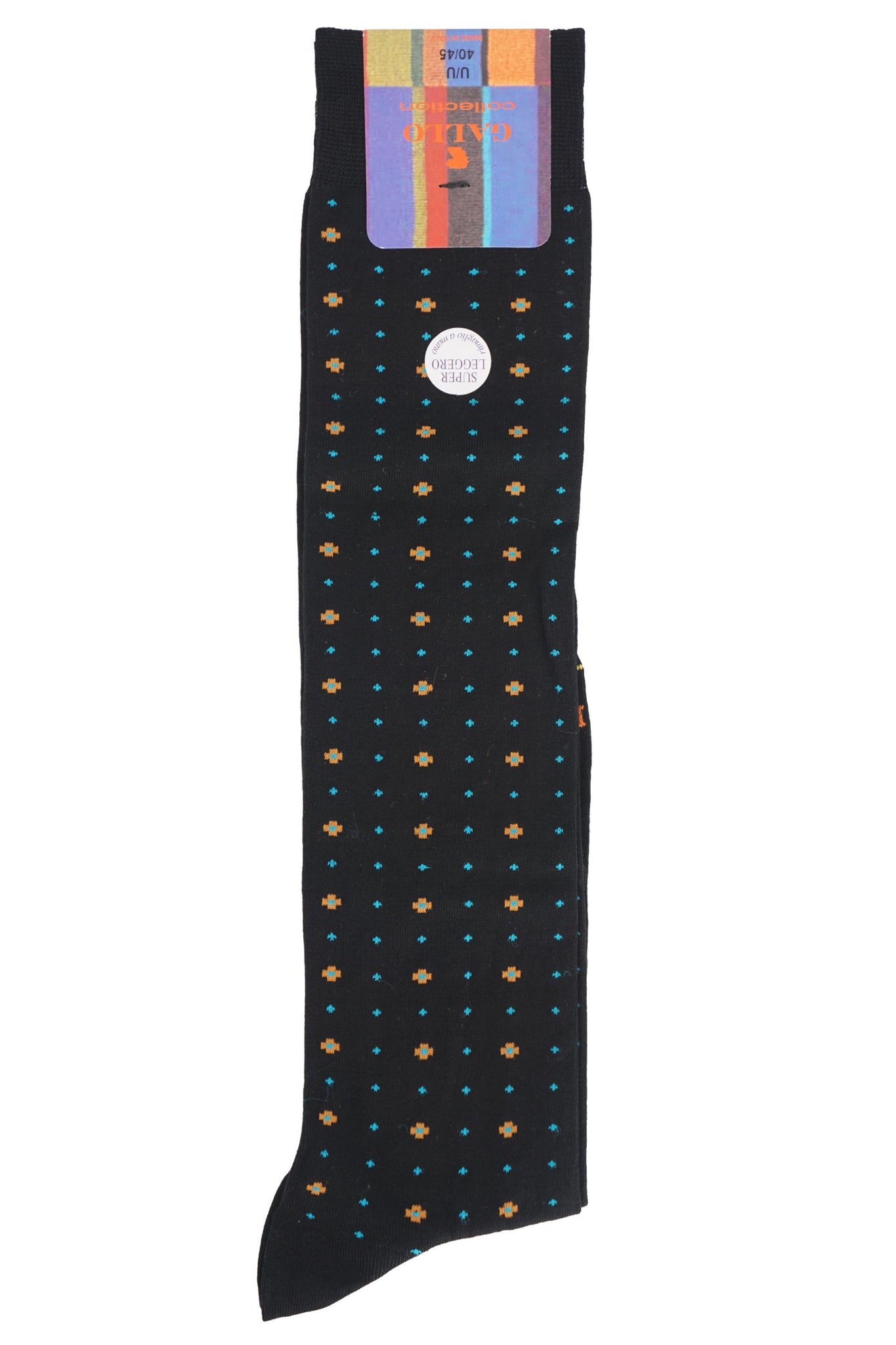 Calze Lunghe con Fantasia Gallo / Nero - Ideal Moda