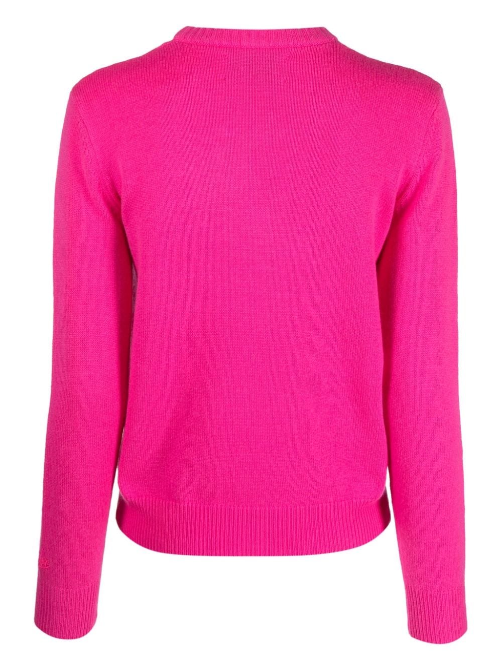 Maglia Girocollo con Fantasia / Fucsia - Ideal Moda
