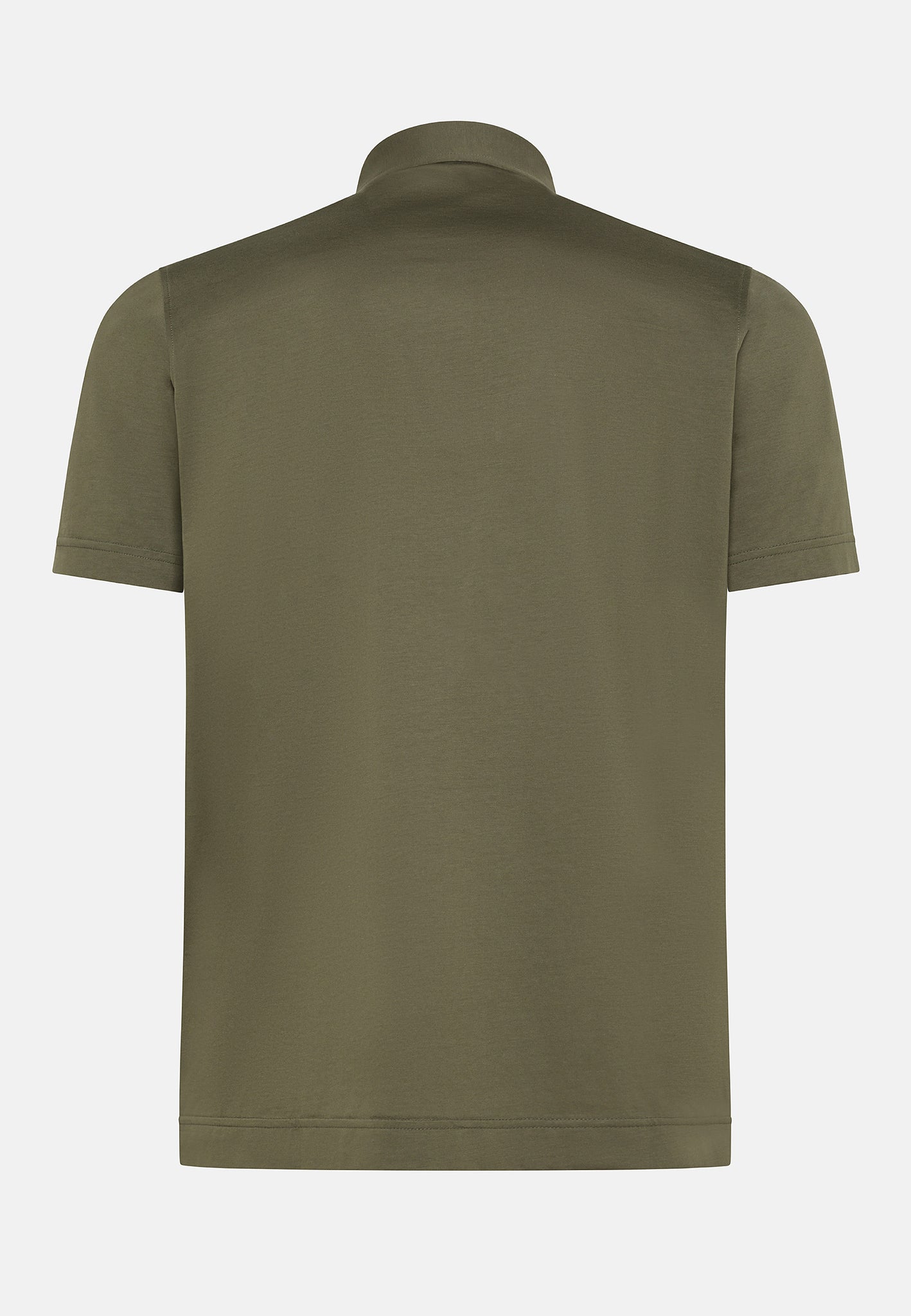 Polo Slim Fit in Cotone Filo di Scozia con Bottoni in Madreperla / Verde - Ideal Moda
