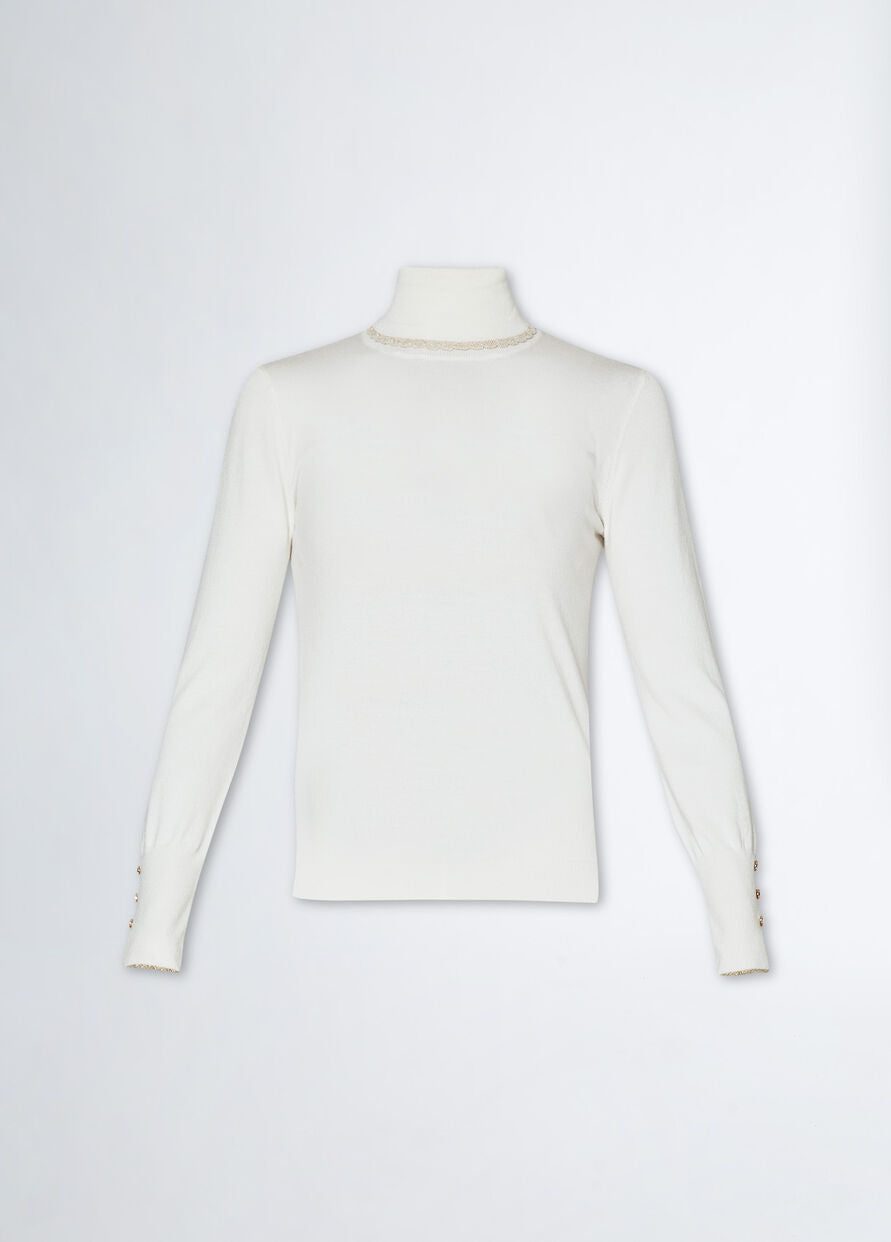 Dolcevita in Maglia / Bianco - Ideal Moda
