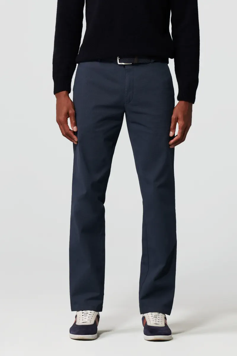 Pantalone in Twill di Cotone / Blu - Ideal Moda