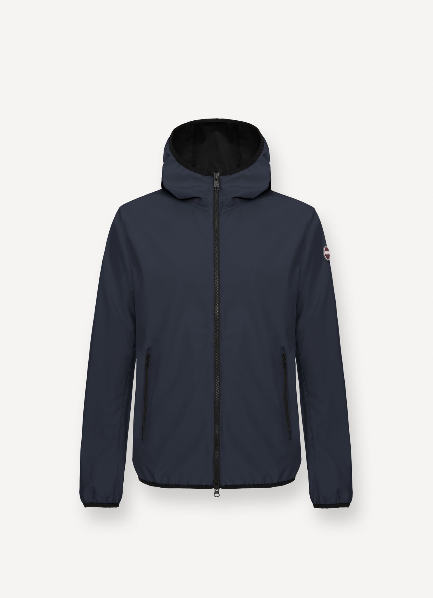 Giacca in Softshell con Cappuccio / Blu - Ideal Moda