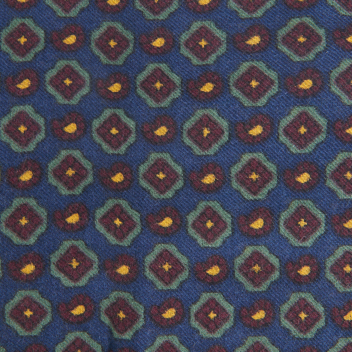 Sciarpa in 100% Lana con Fantasia / Blu - Ideal Moda