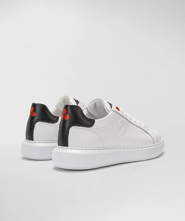 Sneaker in Pelle con Logo / Bianco - Ideal Moda