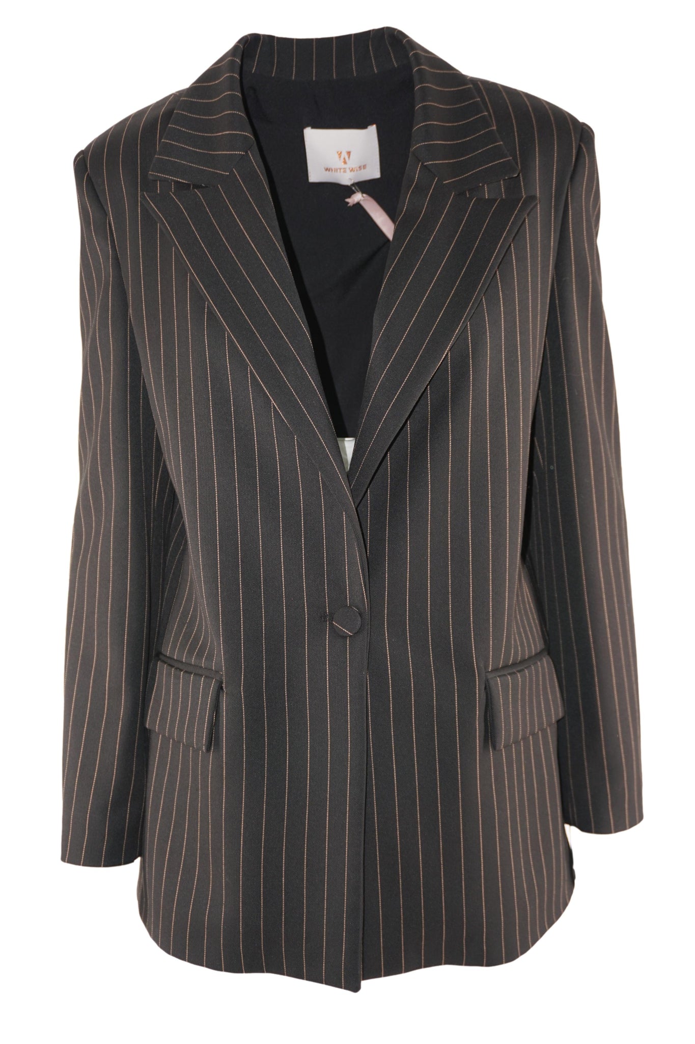 Giacca Monopetto con Fantasia / Nero - Ideal Moda