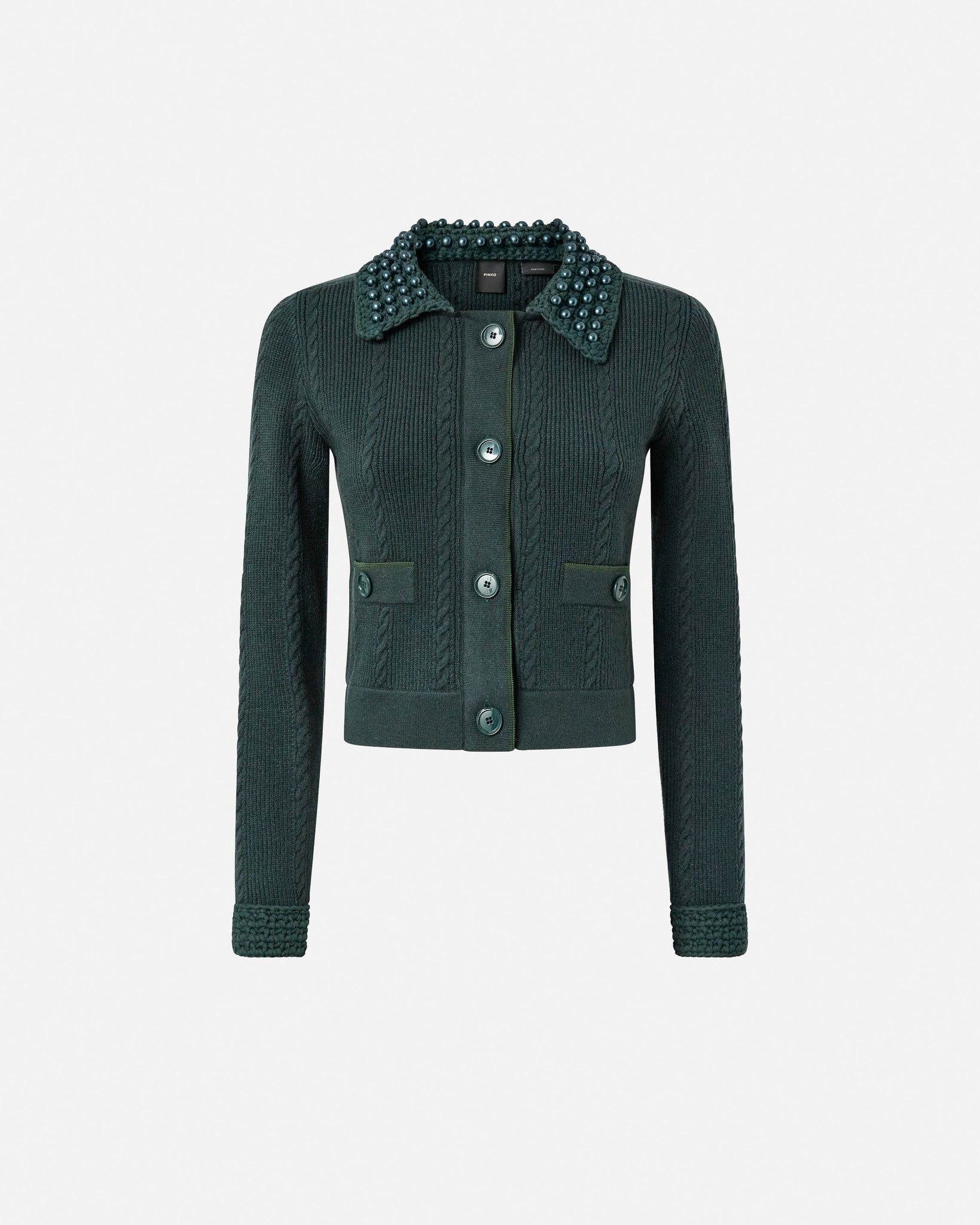 Giacca Corta in Maglia / Verde - Ideal Moda