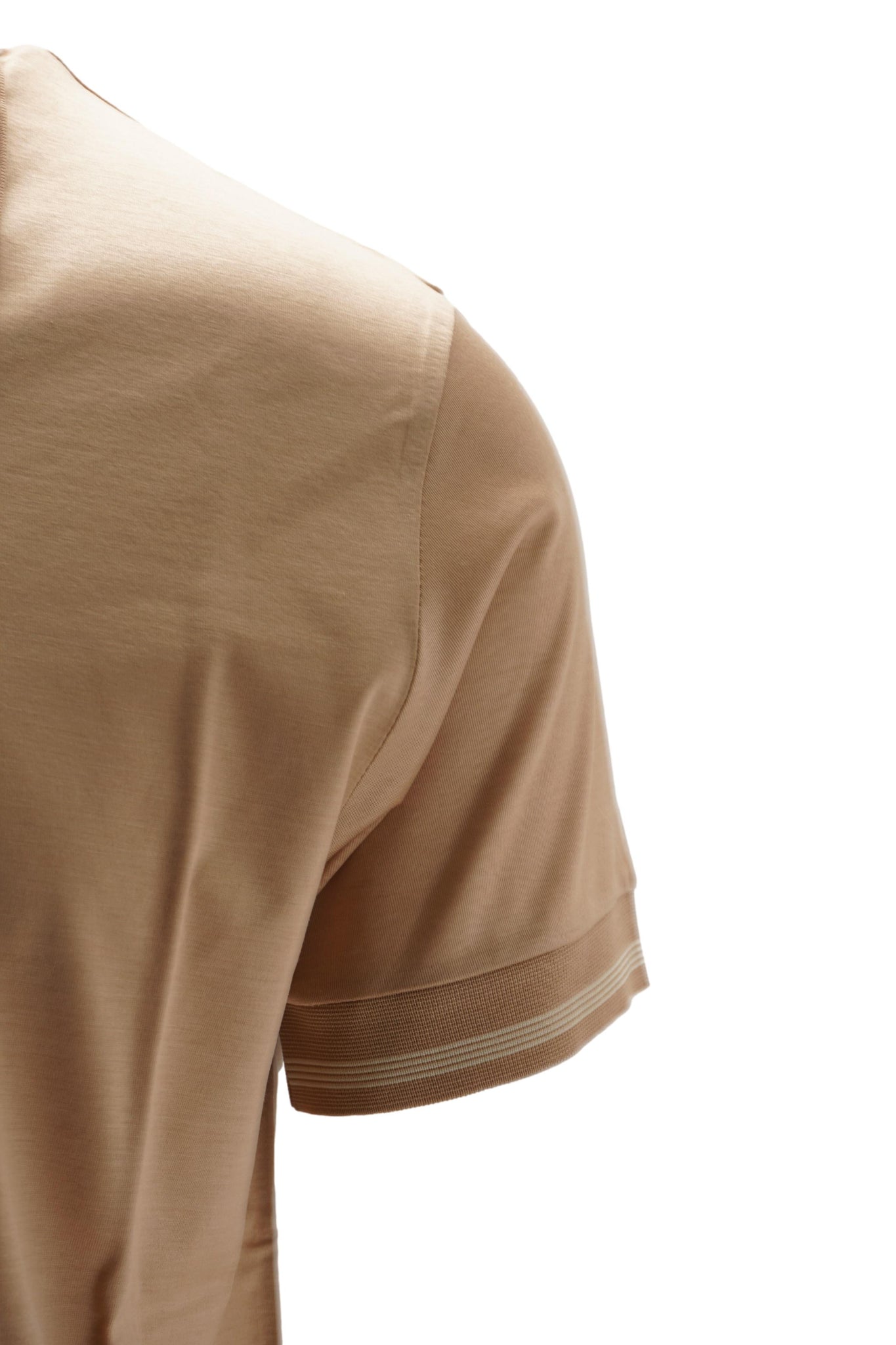Polo in Cotone con Zip / Beige - Ideal Moda