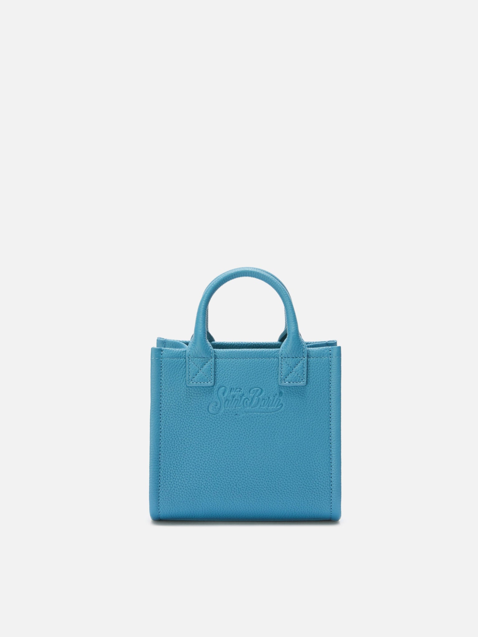 Borsa a Spalla Vanity Mini in Pelle / Azzurro
