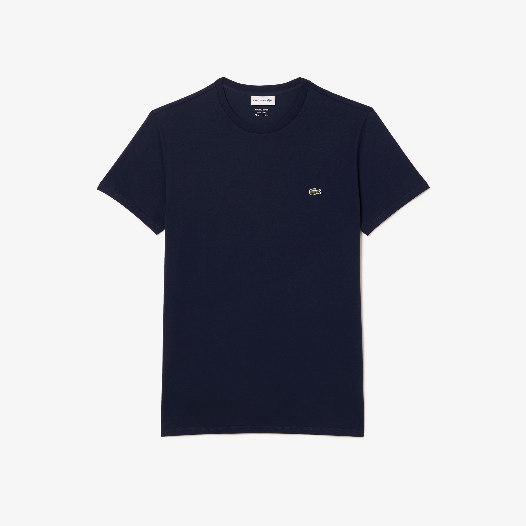 T-Shirt a Girocollo in Jersey di Cotone Pima / Blu - Ideal Moda