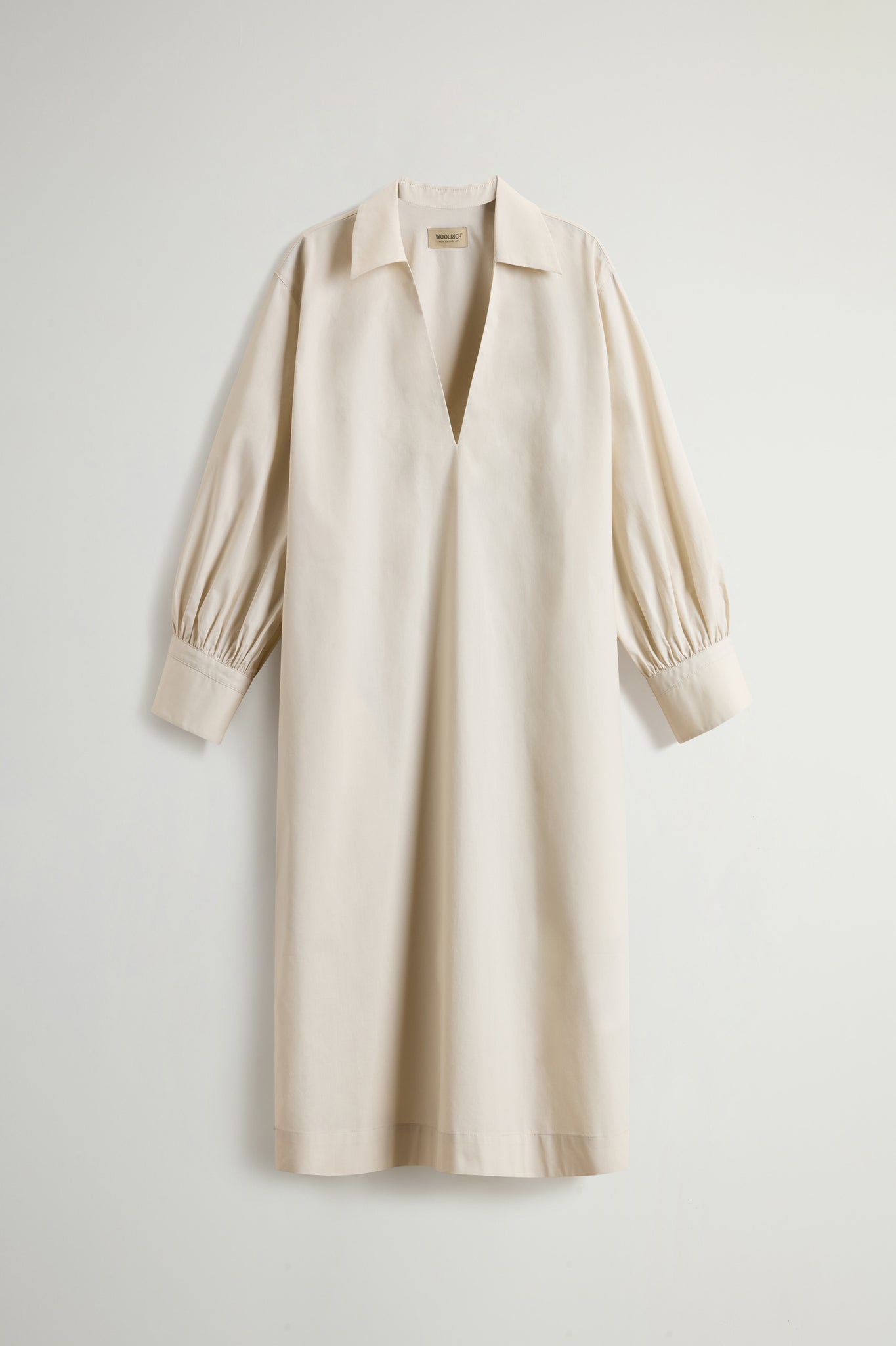 Vestito in Popeline di Puro Cotone / Beige - Ideal Moda