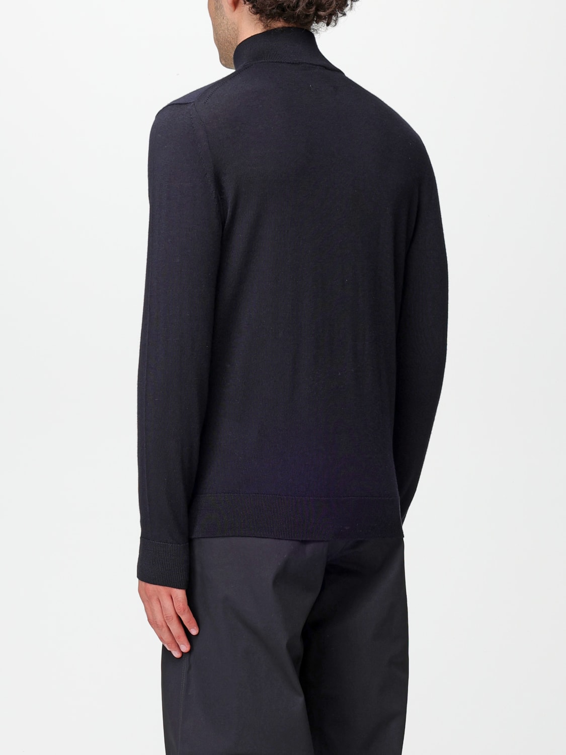 Maglia in Lana con Mezza Zip / Blu - Ideal Moda