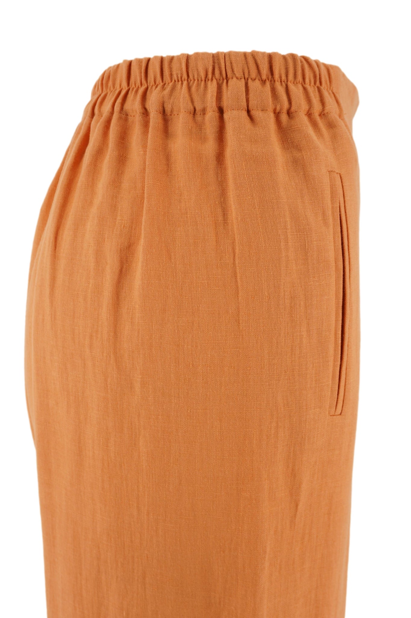 Pantalone in Lino / Arancione - Ideal Moda