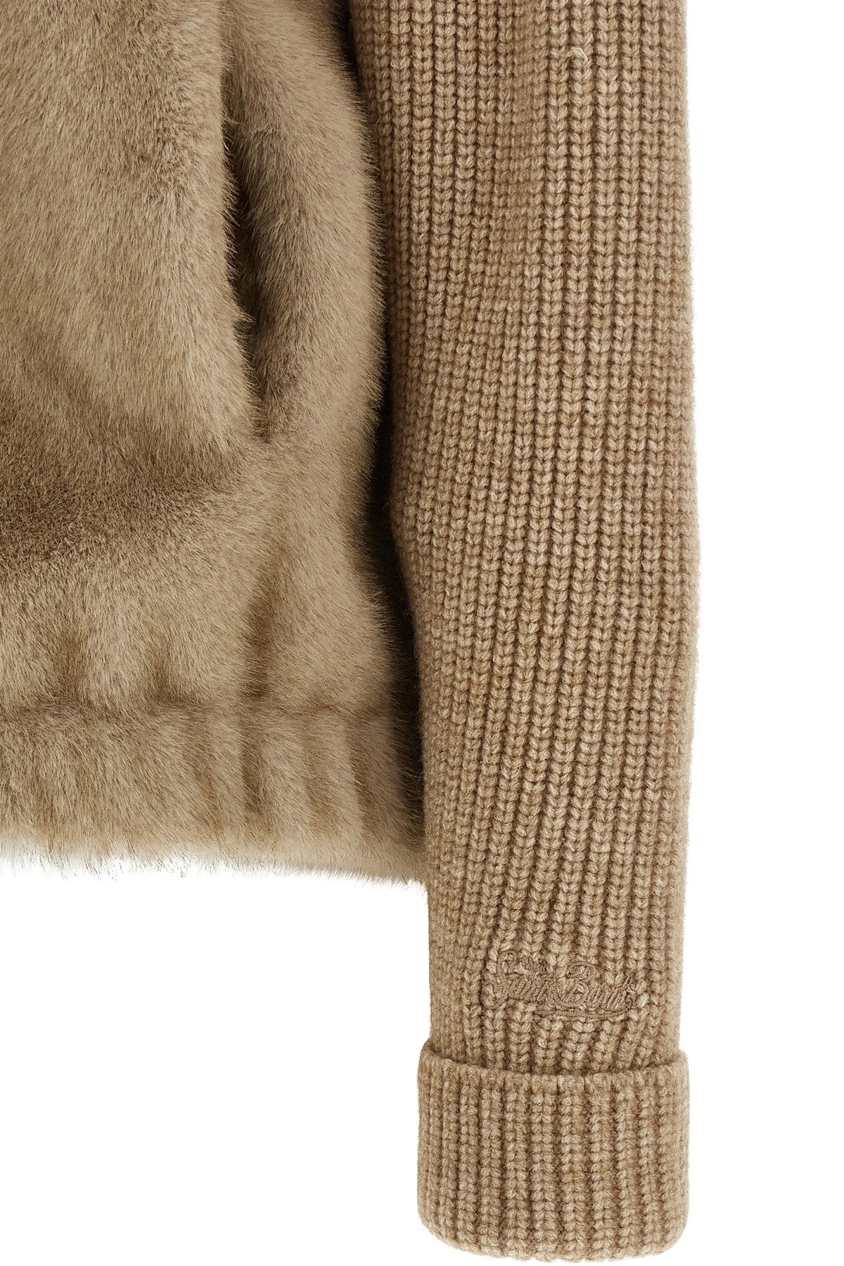 Bomber in Ecopelliccia / Beige