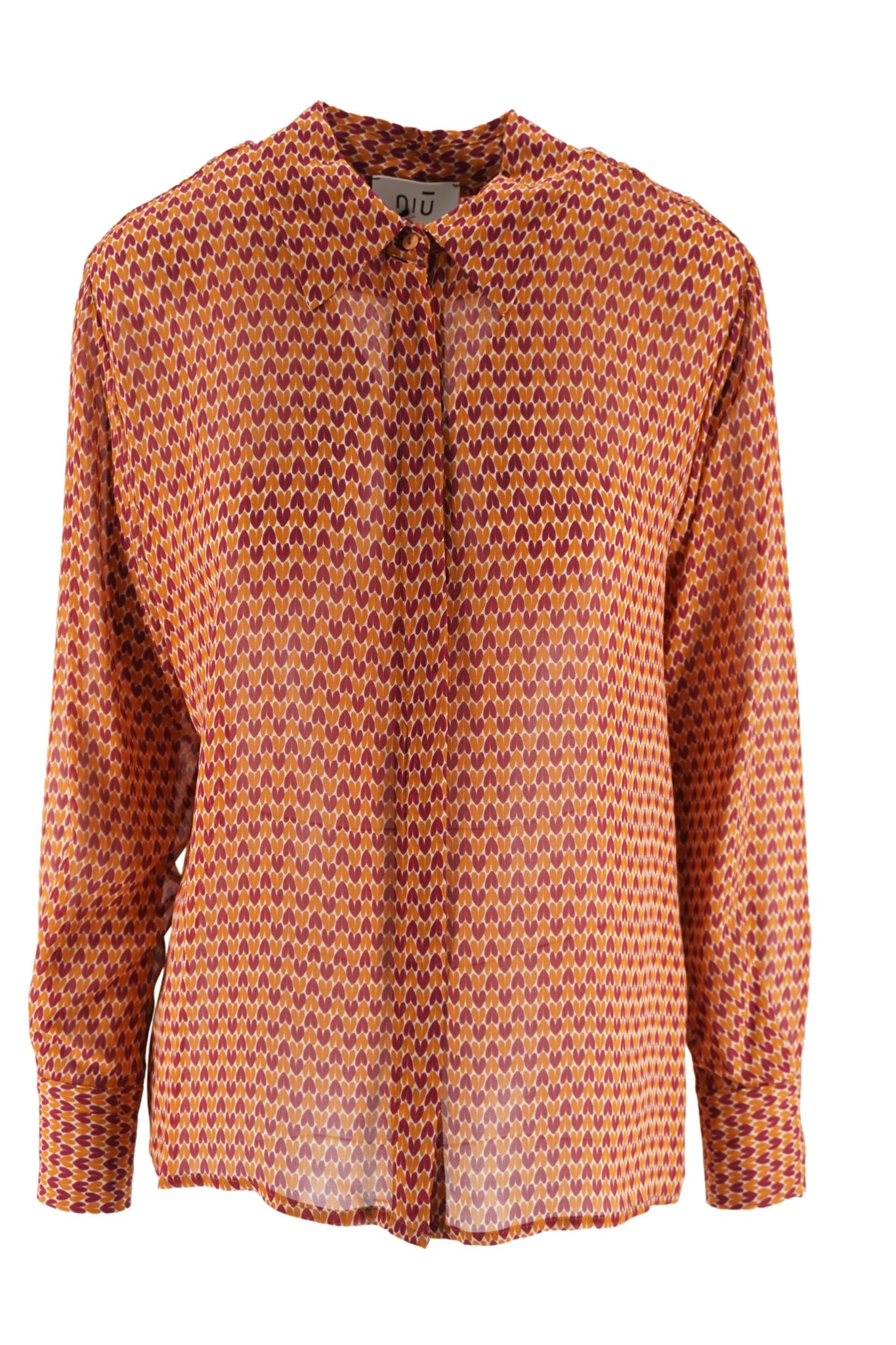 Camicia in Viscosa con Fantasia / Bordeaux - Ideal Moda