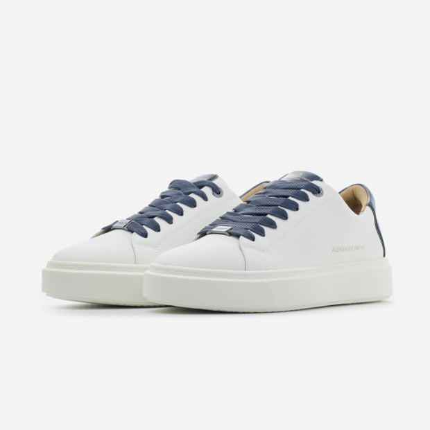 Sneaker in Pelle Modello London / Bianco - Ideal Moda