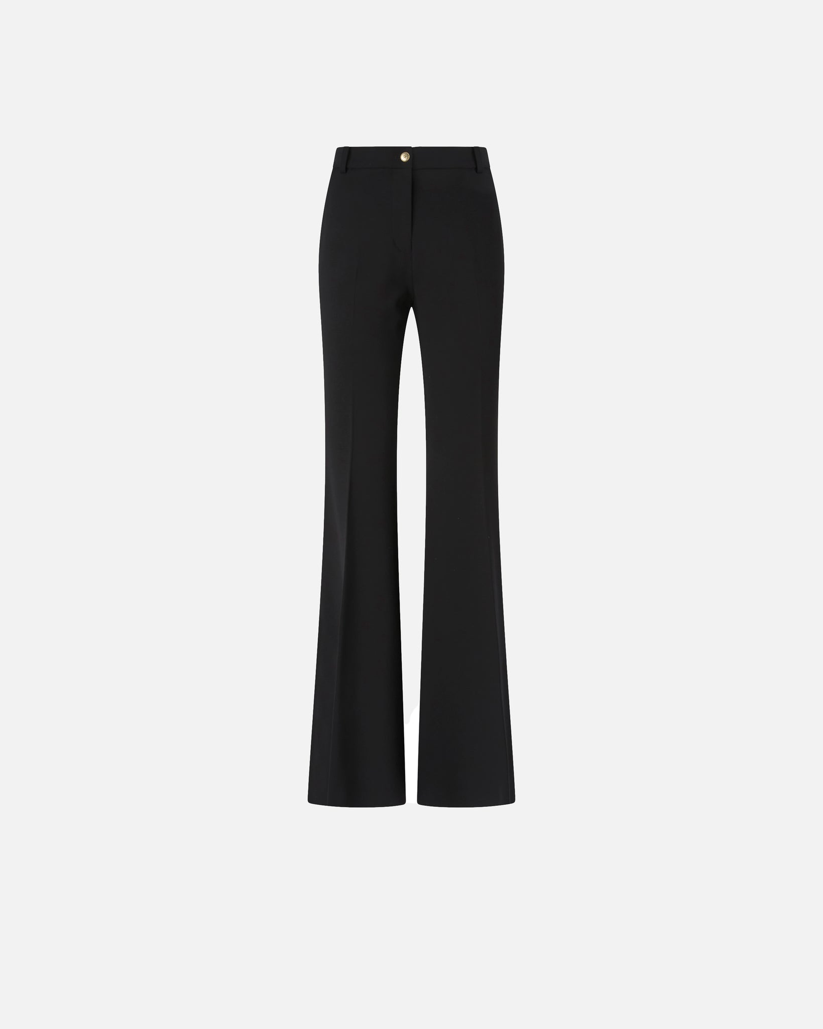 Pantaloni Flare-Fit in Punto Stoffa / Nero - Ideal Moda
