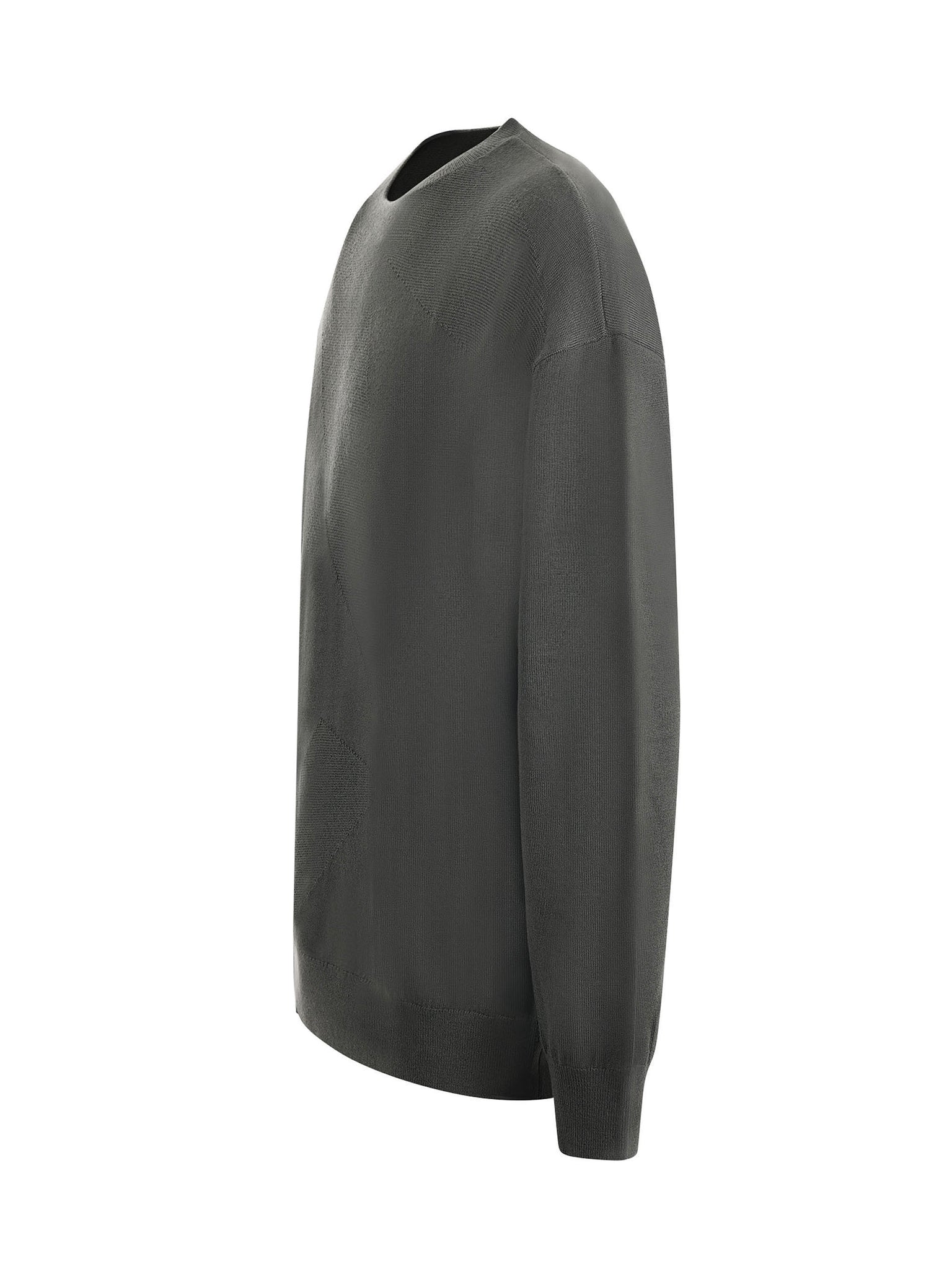 Maglia in Misto Lana con Tramatura / Verde - Ideal Moda