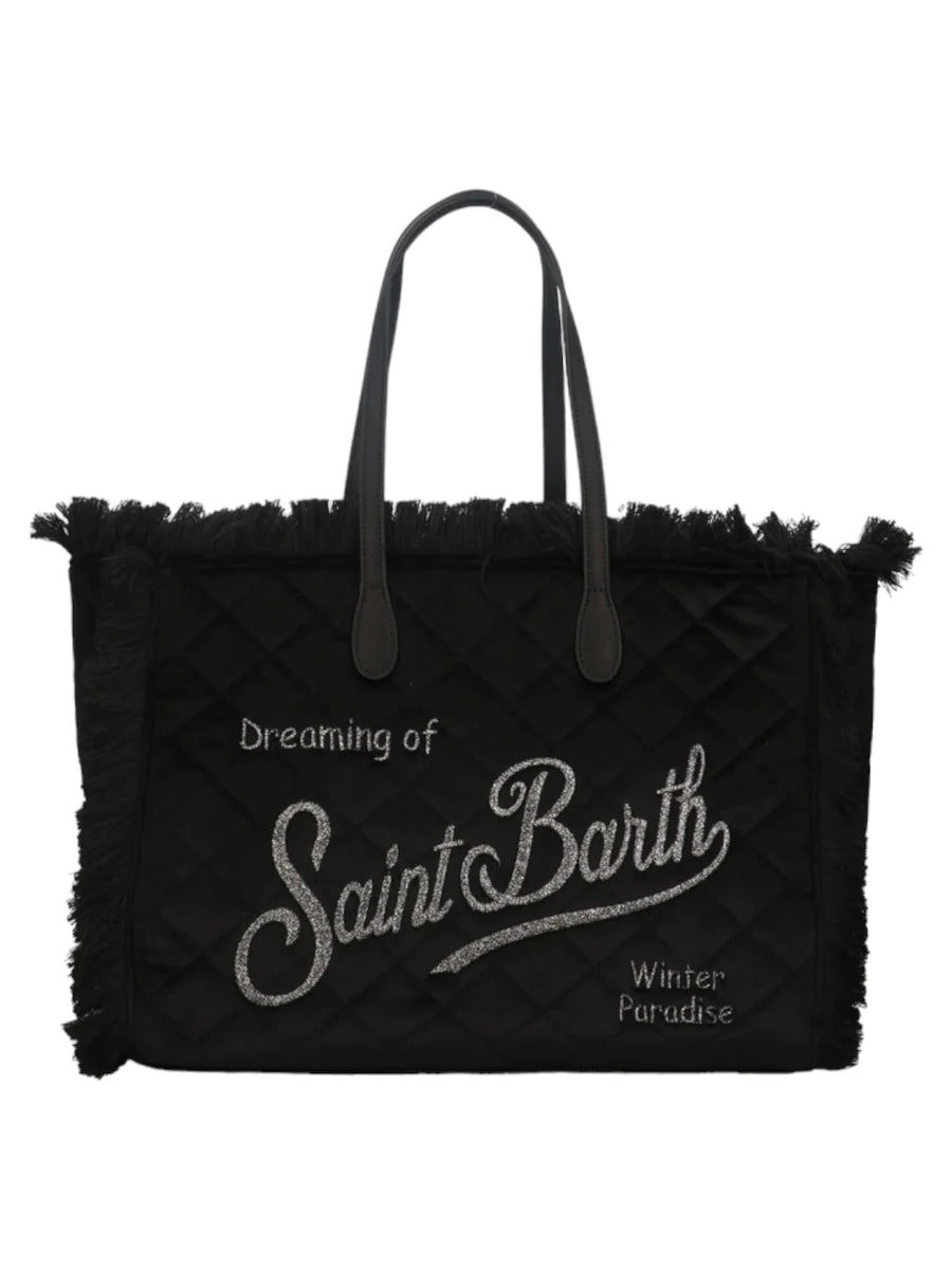 Borsa Vanity in Velluto con Logo / Nero - Ideal Moda