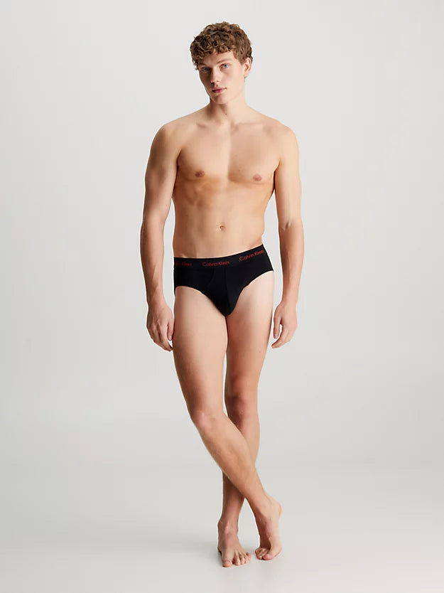 Slip in Confezione da 3 con Scritta / Nero - Ideal Moda