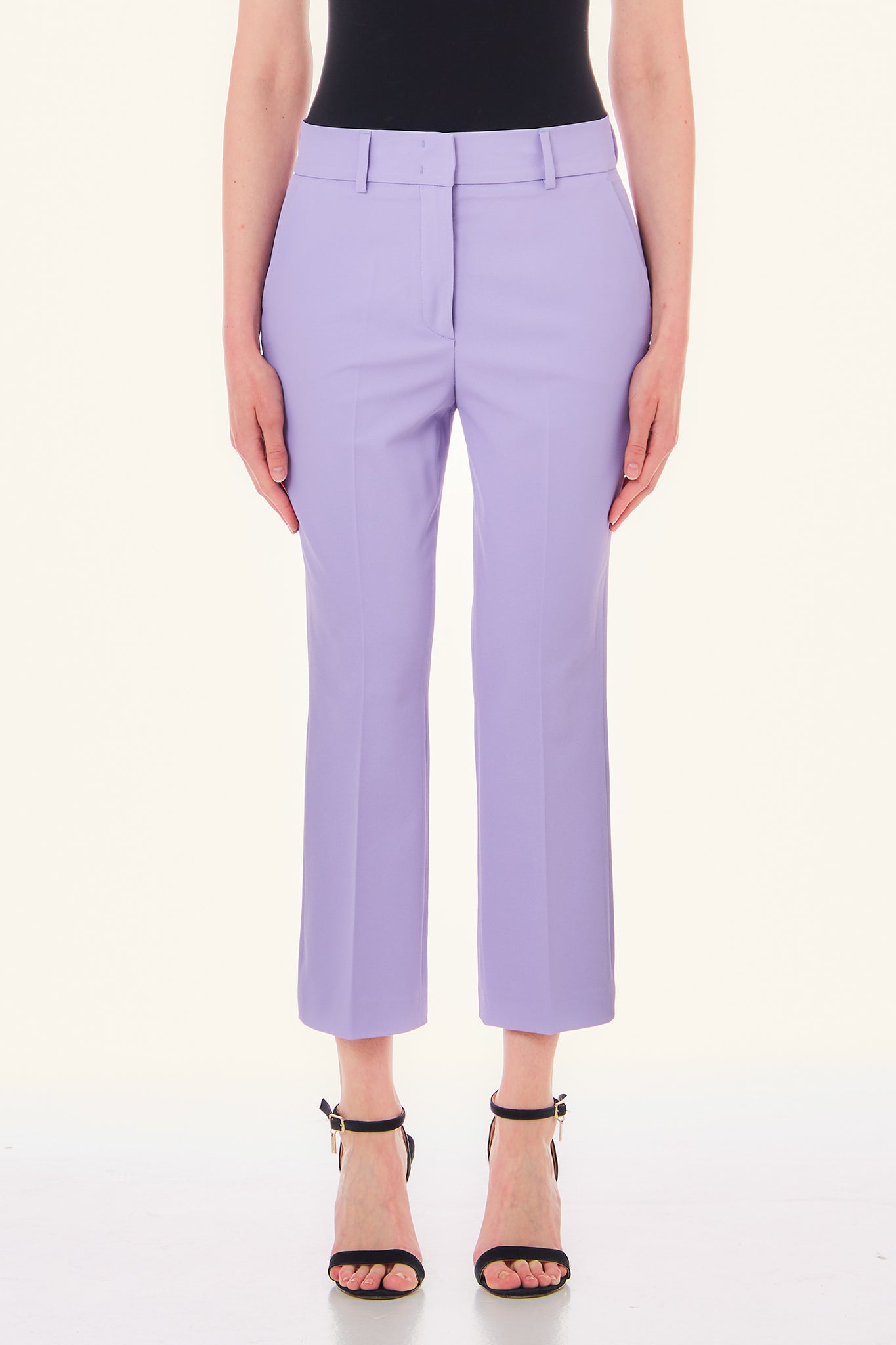 Pantalone Cropped Stretch / Lilla - Ideal Moda