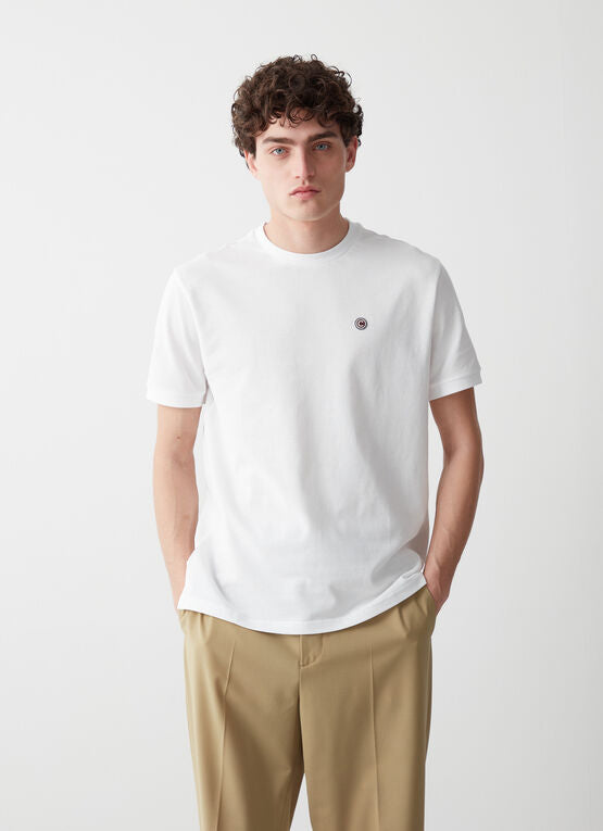 T-Shirt in Cotone Piquet / Bianco - Ideal Moda