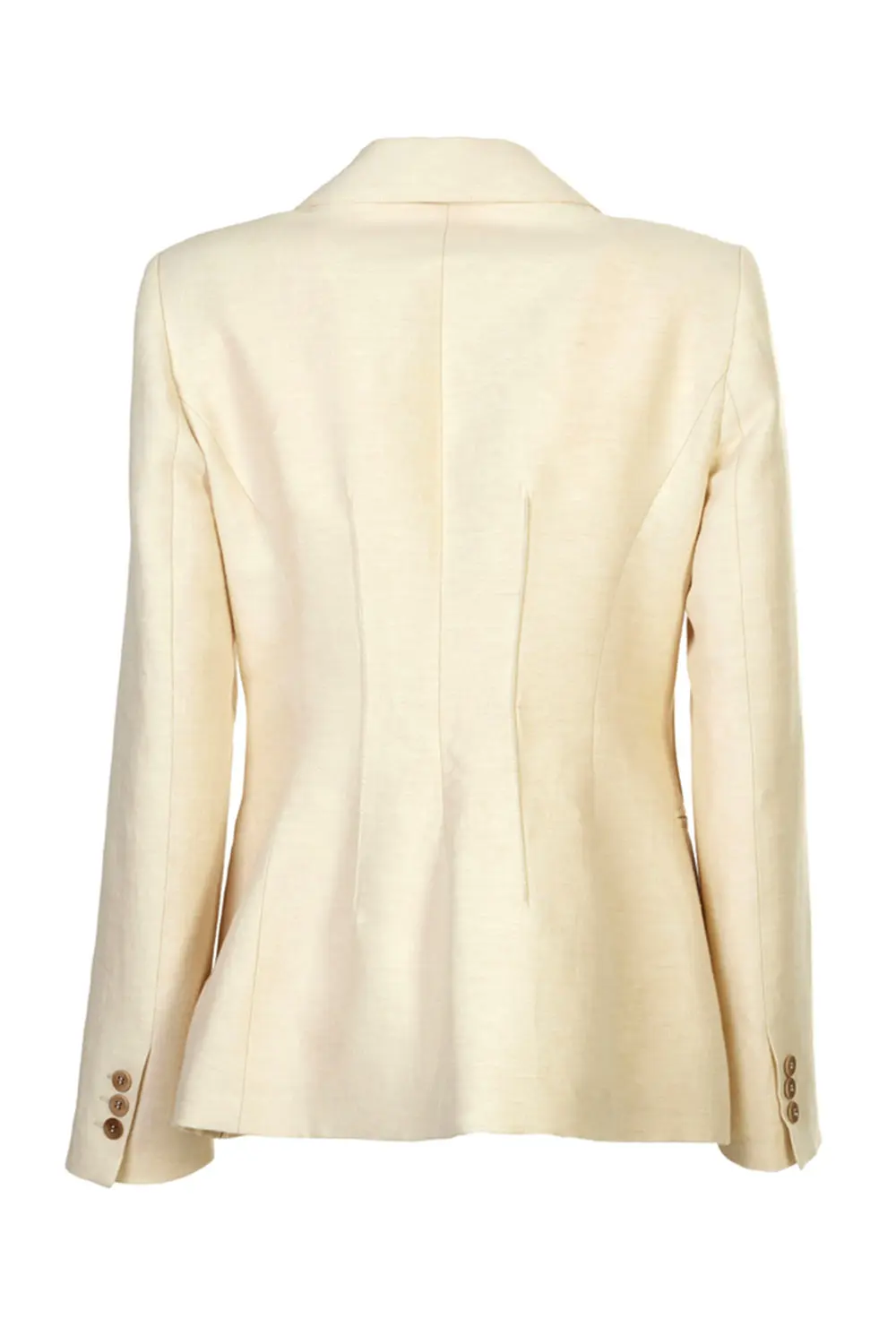 Giacca in Cotone Slim Fit / Beige - Ideal Moda