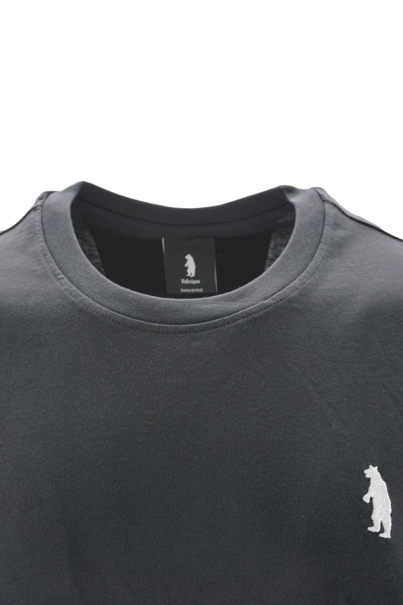T-Shirt con Logo Ricamato / Nero - Ideal Moda