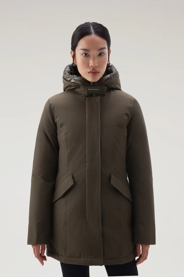 Givenchy Giubbino Parka nero con cappuccio e logo H16002