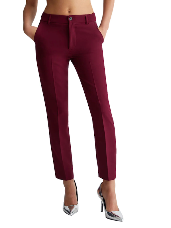 Pantalone New York in Tessuto Tecnico / Bordeaux - Ideal Moda