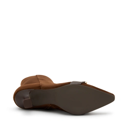 Stivaletto in Pelle Scamosciata / Marrone - Ideal Moda