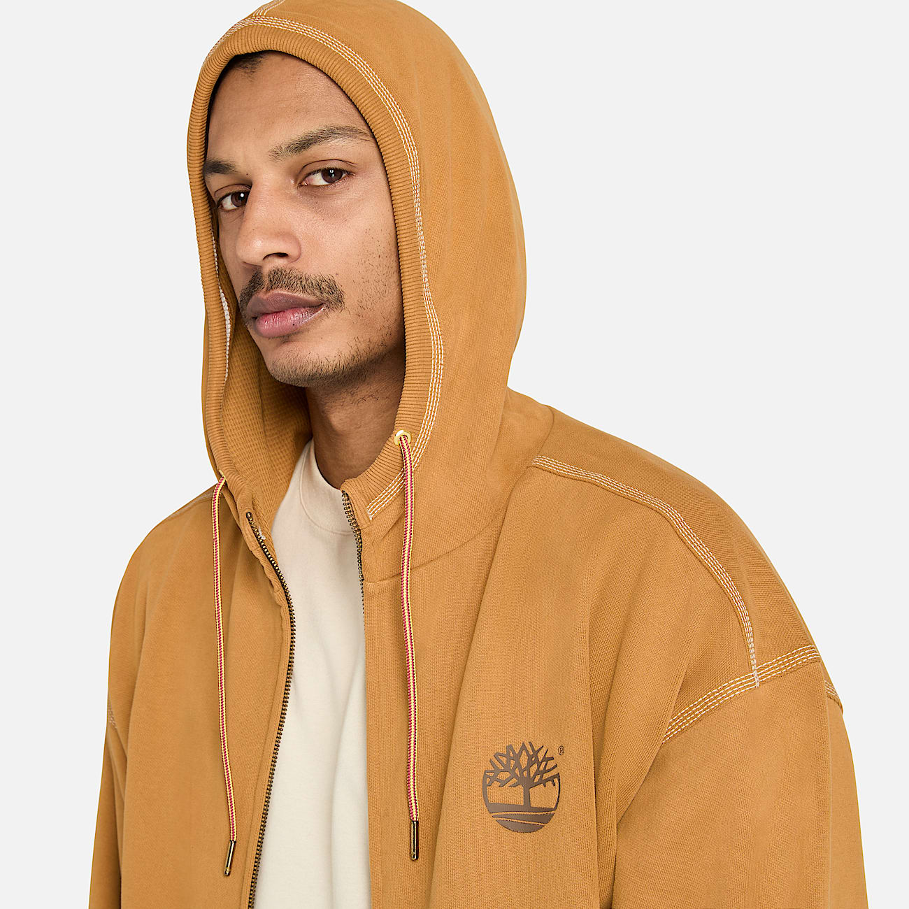 Felpa con Cappuccio e Zip / Giallo