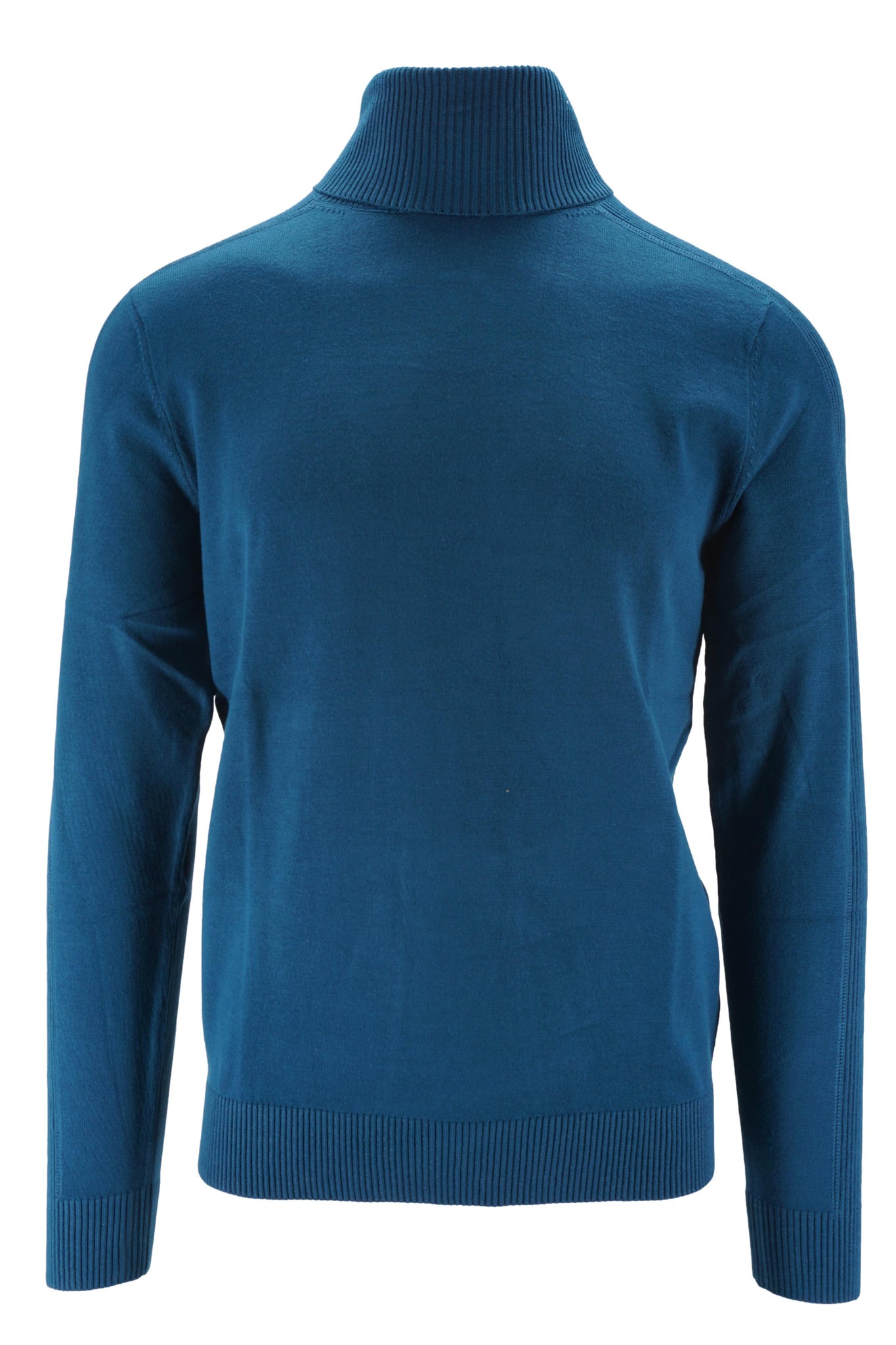 Maglia Dolcevita con Dettagli a Costine / Petrolio - Ideal Moda