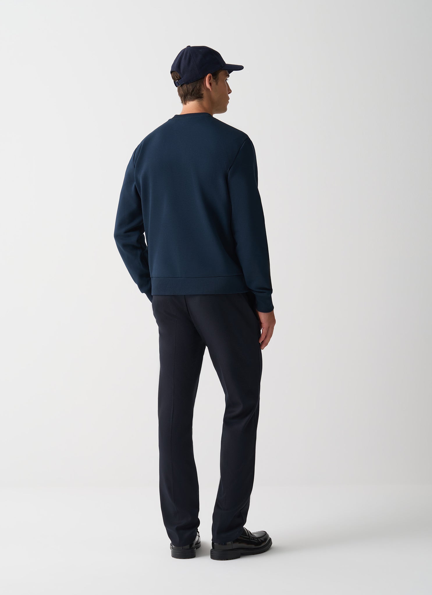 Felpa Girocollo con Logo / Blu