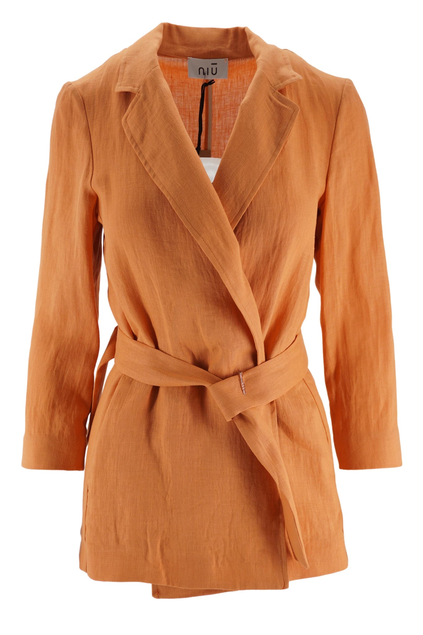 Giacca in Lino con Fusciacca / Arancione - Ideal Moda