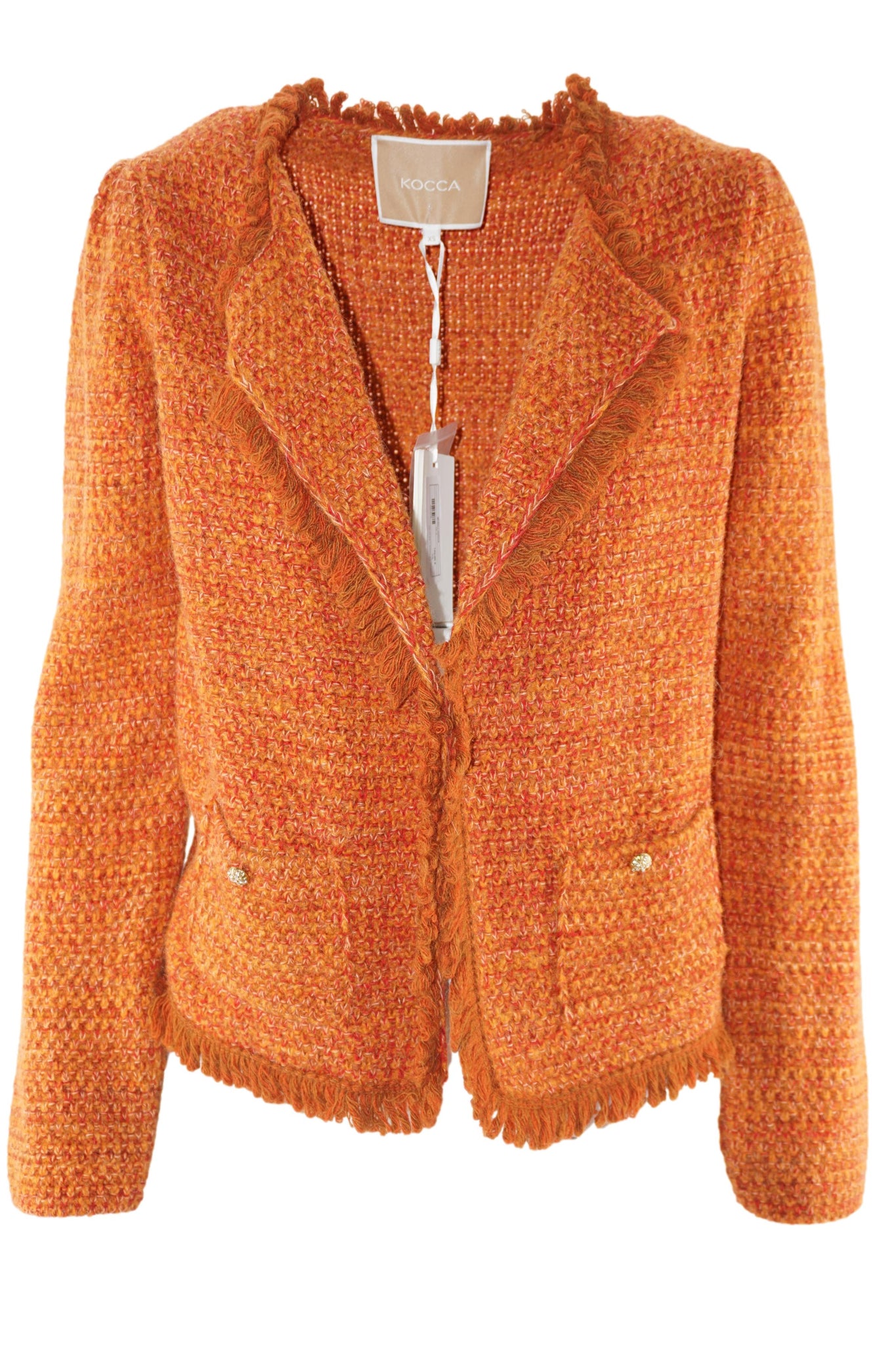 Giacca Corta Girocollo / Arancione - Ideal Moda
