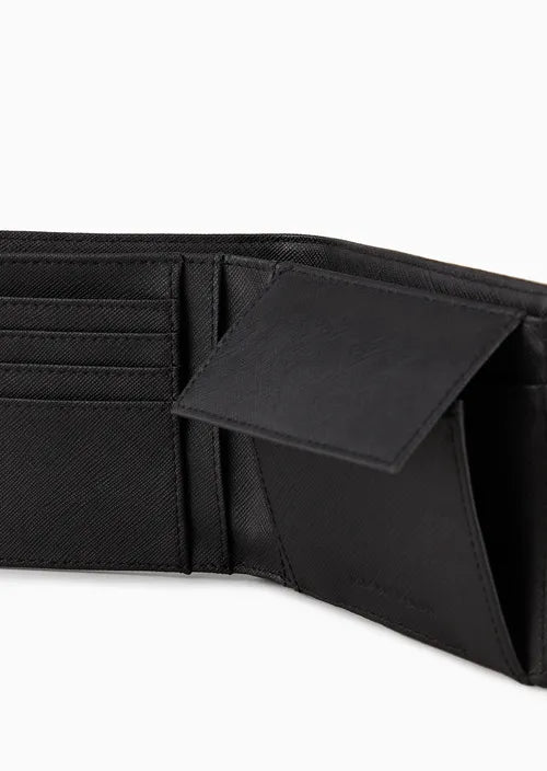 Portafoglio in Pelle Rigenerata / Nero - Ideal Moda