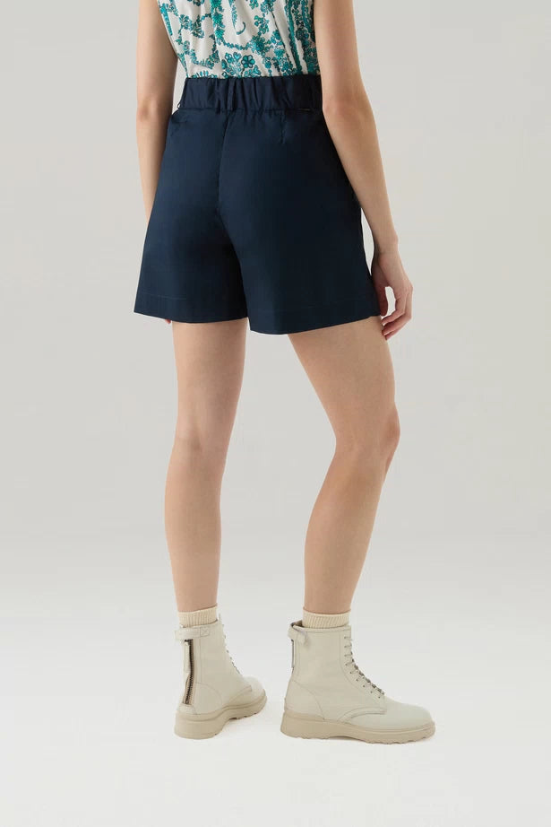 Pantaloncino in Popeline di Cotone / Blu - Ideal Moda