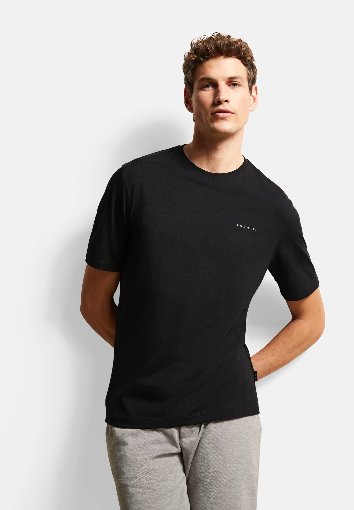 T-Shirt in Cotone con Logo / Nero - Ideal Moda