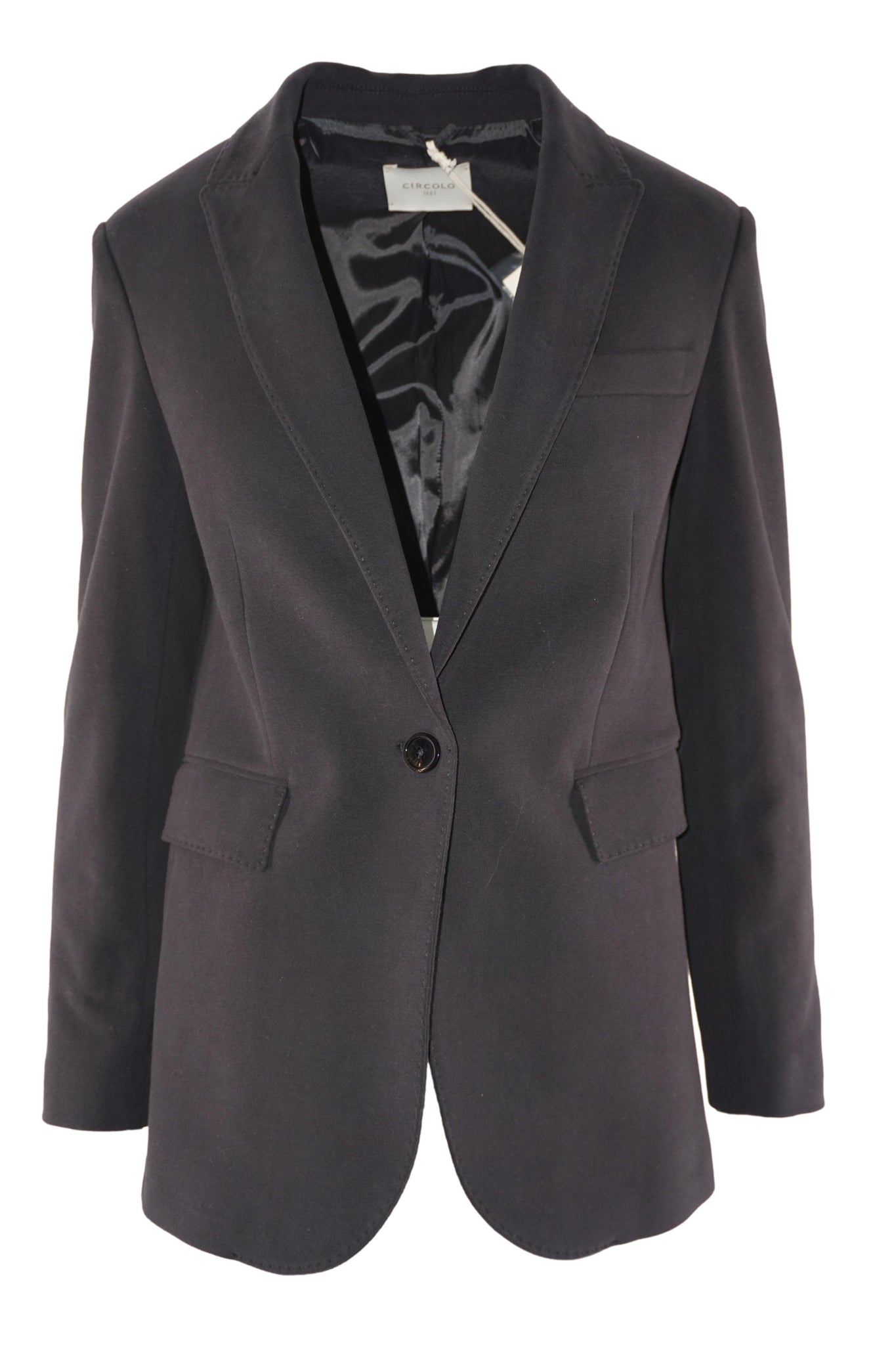 Giacca Slim Fit in Jersey Elasticizzato / Nero - Ideal Moda