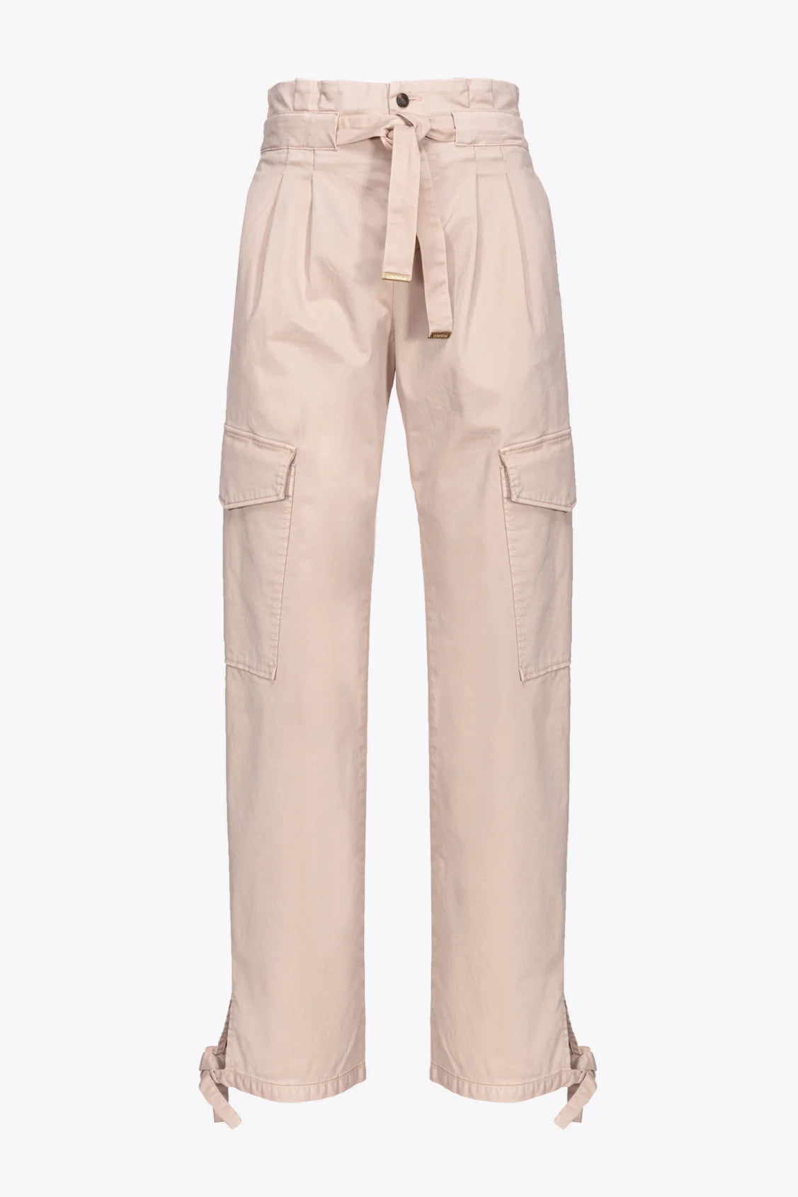 Pantalone Cargo in Raso Stretch / Rosa - Ideal Moda