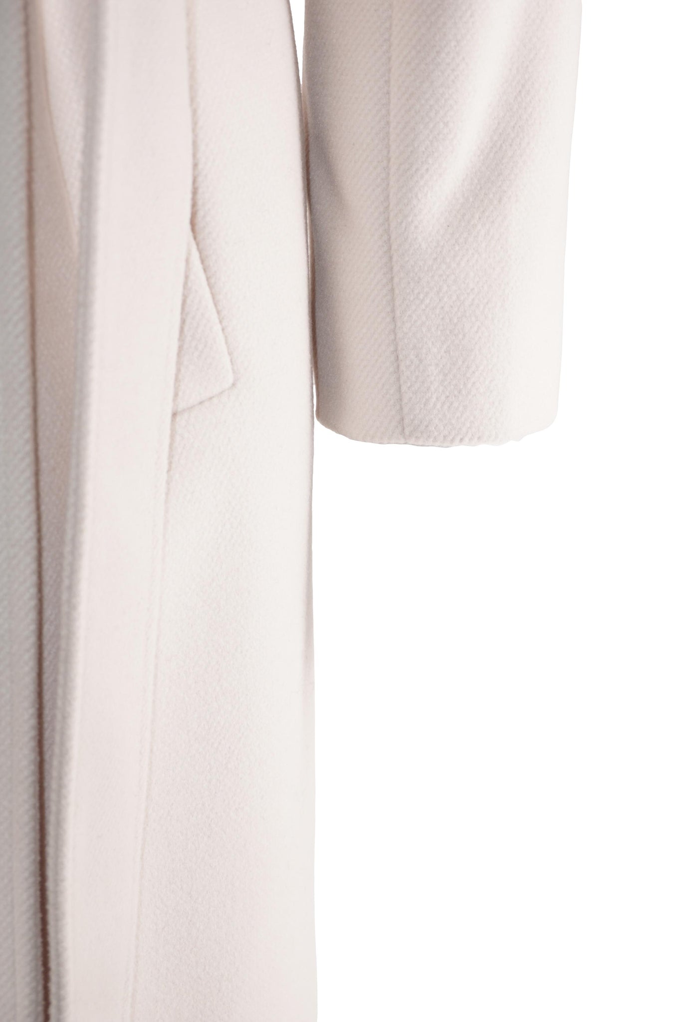 Cappotto Lungo con Cintura / Bianco - Ideal Moda