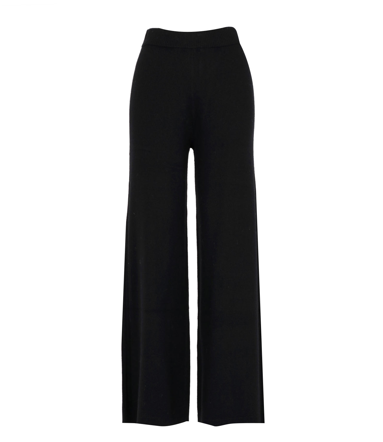 Pantaloni Ampi in Maglia / Nero - Ideal Moda