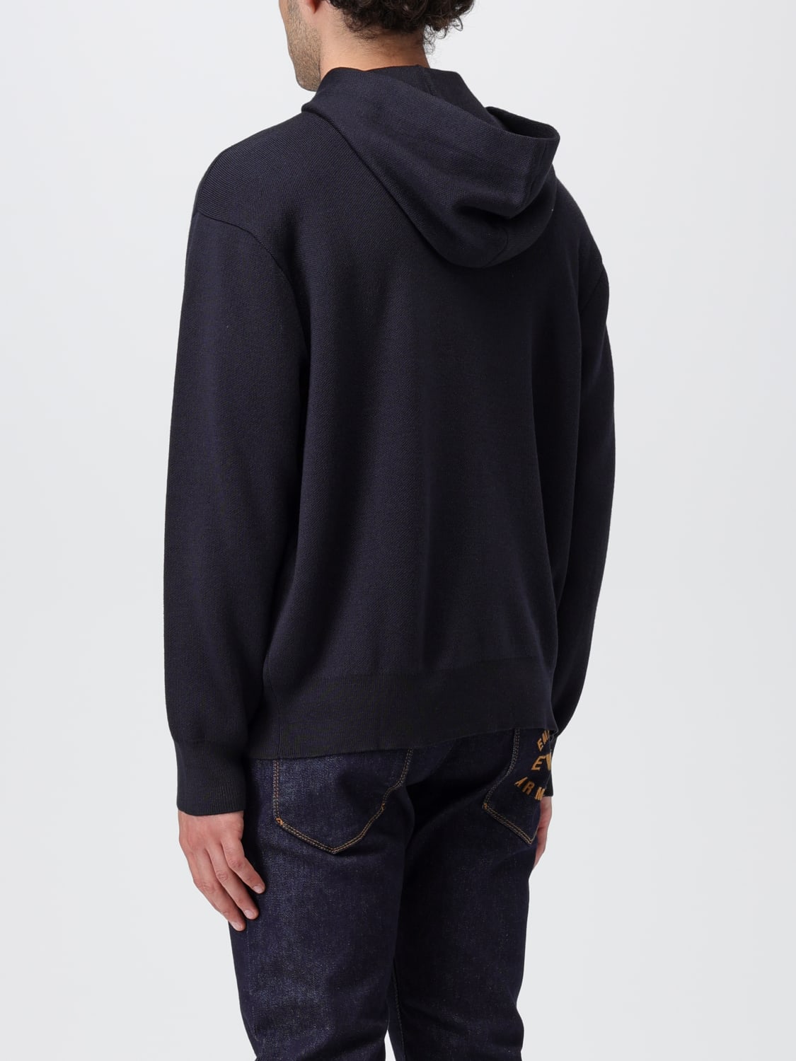 Maglia con Cappuccio / Blu - Ideal Moda