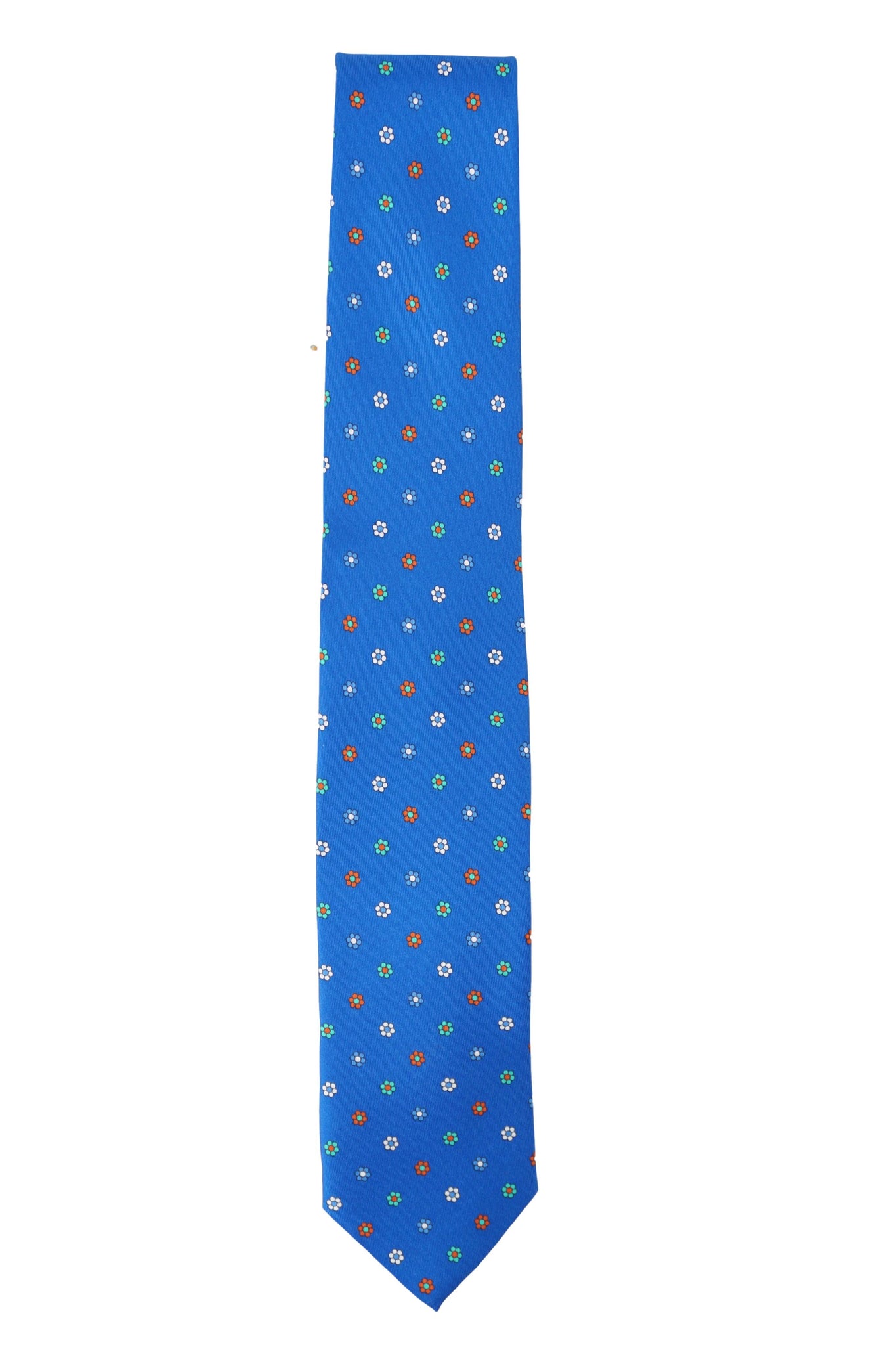 Cravatta in Seta con Fantasia / Bluette - Ideal Moda